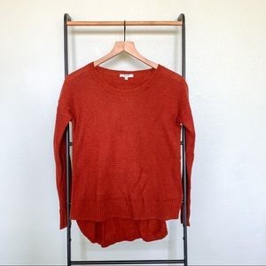 Madewell Textured Burnt Orange Pullover Sweater